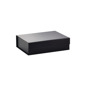 Wholesale in stock packaging small black folding magnetic lid gift box for small business