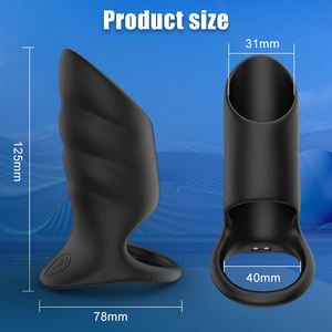 Silicone 10-Mode Vibrant Cock Ring Épaissie <span class=keywords><strong>Testiculaire</strong></span> G-Spot Pénis Manchon Stimulateur Adulte Sex Toy Manchon Pénien Modèle B2888 - Product Image 6