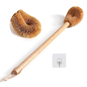 Cepillo de Inodoro con Cabezal de Fibra de Coco Natural CF, Mango de Madera de Haya, Resistente, Limpieza Profunda, Ecológico, para Baño - Product Image 1