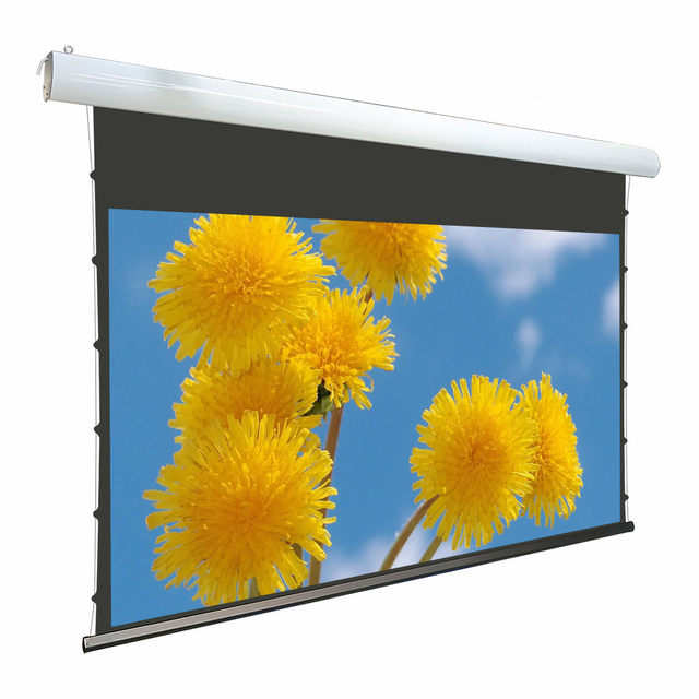 120-Inch Motorized Tab-Tensioned 16:9 UST Projector Screen Ultra-Short Throw Ambient Light Rejecting for 4K & 8K Projector