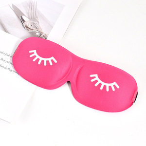 Maschera per gli occhi per il sonno <span class=keywords><strong>con</strong></span> Logo 3D extension per ciglia morbide in seta rosa leggero - Product Image 5