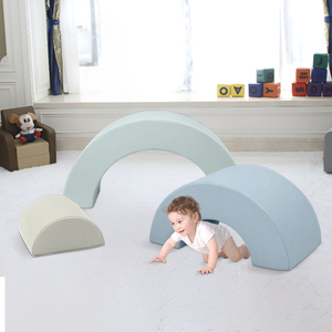 Bán Hot biến đổi mềm chơi thiết bị tùy chỉnh trẻ em mềm chơi cầu vồng vòm trong nhà bọt chơi bộ - Product Image 1