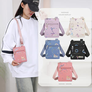 Psvort Mini bolso cruzado cuadrado rosa vertical con bolsillo frontal con cremallera, bolso de hombro portátil para mujer - Product Image 3