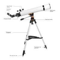Telescopio Refractor Astronómico Digital de Alta Definición 70700 Gran Apertura Vista de Estrellas y Luna Impermeable