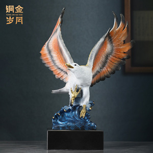 Escultura de águila de cobre y oro, figurita hecha a mano, gran ambición, decoración para sala de estar, regalo - Product Image 4