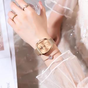 Poedagar accessori di lusso da donna orologi impermeabili in acciaio inossidabile a maglia bracciale al quarzo da donna