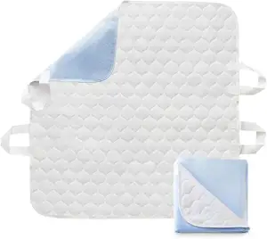 Almohadilla de cama de posicionamiento absorbente personalizada para el cuidado del hogar con asas Underpad de incontinencia reutilizable impermeable