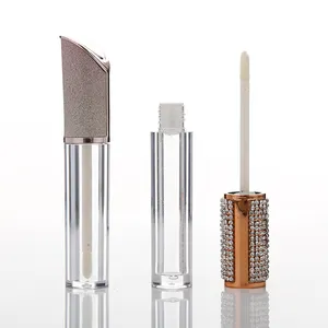 Lüks 5ml temizle boş dudak parlatıcısı tüpleri konteyner altın diamonds kap dudak parlatıcısı tüpleri