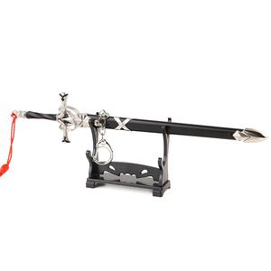 Directo de fábrica Stay Night <span class=keywords><strong>Joan</strong></span> of Arcs-negro Katana llavero Metal Aleación de Zinc espada modelo llavero colgante para regalo de hombre - Product Image 1