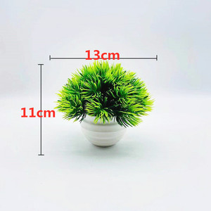 Planta Bonsái Artificial Pequeña, Adorno de Flores de Plástico, Estilo Aguja de Pino Roja, Decoración de Escritorio - Product Image 2