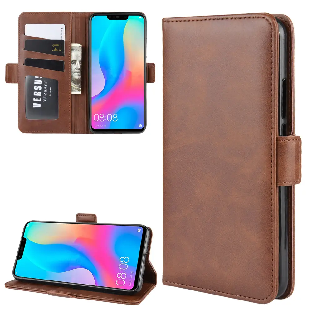 Side Magnetic Buckle Crazy House Pattern Wallet Leather Phone Case For Huawei Nova 3i /P Smart + 2018
