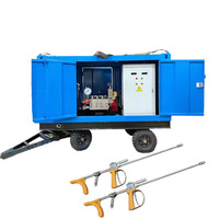 Nouvelle machine de nettoyage à haute pression par hydrojet 15 gpm 500 bar pour le nettoyage des murs de tunnels et l'abrasion du béton