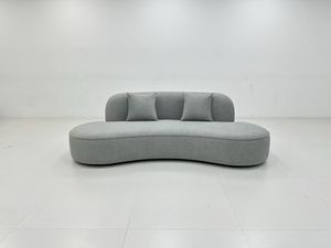 Maintenant simple sur l'aire de repos du canapé incurvé de la lune, le salon, le tissu de meubles de salon de beauté forme spéciale - Product Image 5