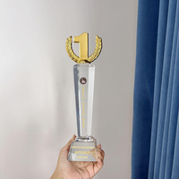 Concours de remise de prix personnalisés 123, champions sportifs, accessoires éducatifs, trophée en verre de cristal
