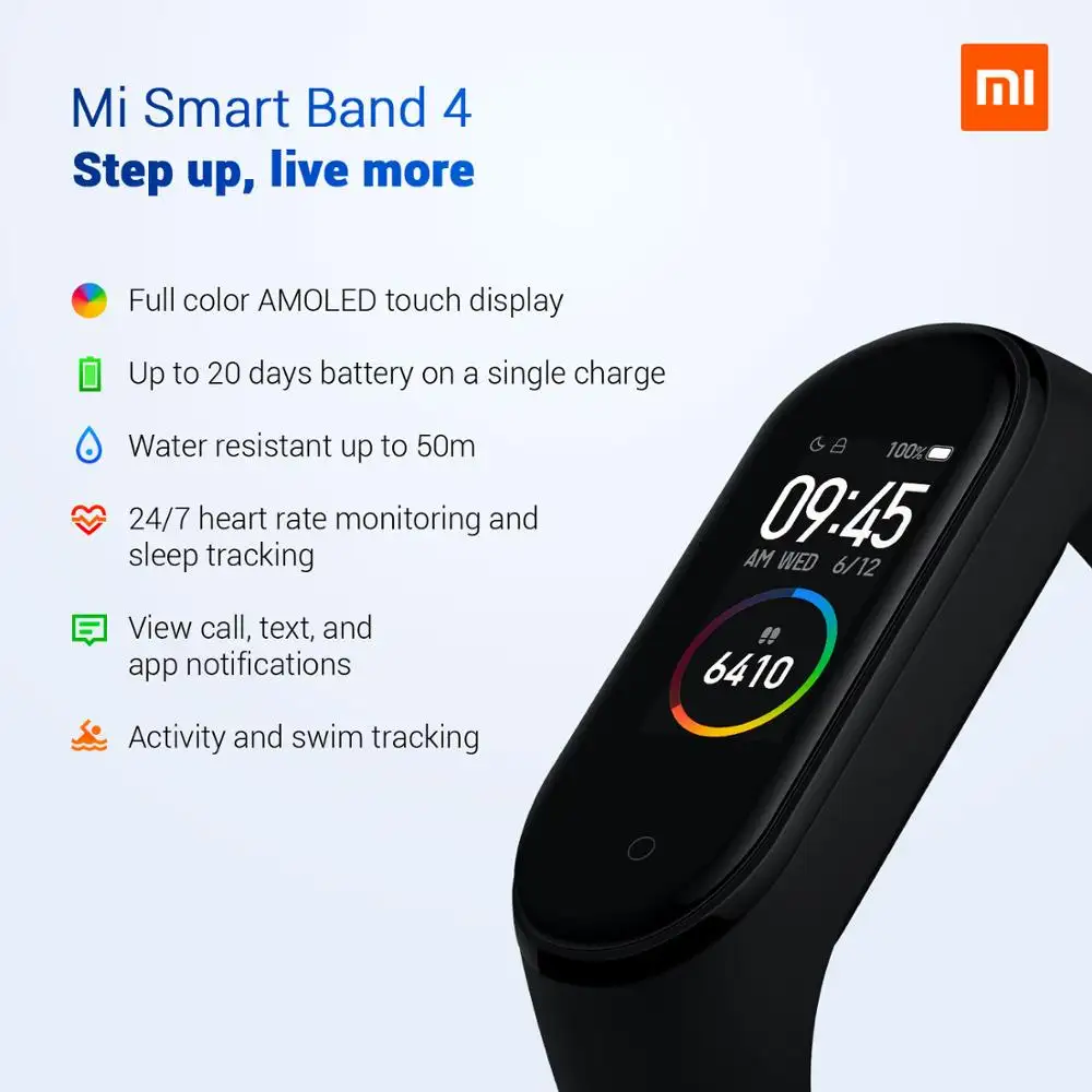 Top Selling Xiaomi Avengers Color Screen Smart Bracelet Heart Rate Smart Watch MI Band 4