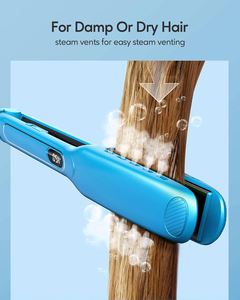 500 Degree LED <b>Electric</b> Titanium Flat Iron Professional Salon <b>Portable</b> Hair Straightener Dual Wet/Dry Household Hotel 1 Year - Product Image 2