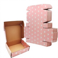 Boîtes d'expédition rectangulaires en carton recyclable vert pour petits cadeaux, emballage d'expédition de Chine pour l'artisanat de la Fête des Mères (Rose 7.2x5.2x2)
