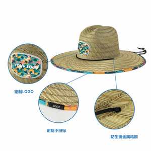 Custom Print Fishing Surf Lifeguard Beach Sun <b>Hat</b> Mexican Sombrero Wide Brim <b>Hat</b> Lifeguard Custom <b>Straw</b> Lifeguard <b>Straw</b> <b>Hat</b> - Product Image 5