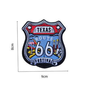 Badge brodé personnalisable Route 66 américaine <span class=keywords><strong>Harley</strong></span> Davidson pour vêtements, sac à dos, décoration de poitrine - Product Image 3