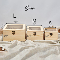 Boîte de rangement de cadeau en bois de pin à couvercle rabattable en acrylique transparent avec logo imprimé en soie personnalisé de style ECO pour le stockage des huiles essentielles
