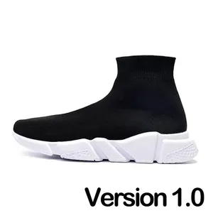 Scarpe a Calzino di Design per Uomo e Donna, Graffiti Bianco Nero Rosso Beige Rosa, <span class=keywords><strong>Suola</strong></span> Trasparente, Allacciatura, Giallo Neon, <span class=keywords><strong>Sneakers</strong></span> Speed Runner - Product Image 6