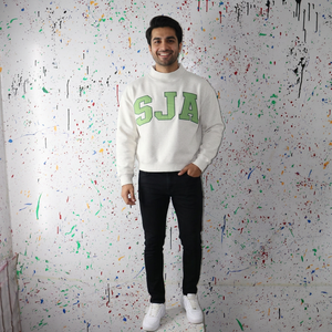 Sweat à capuche pour homme SJA, hiver, 100% coton, couleur personnalisée, broderie appliquée, fermeture éclair, style streetwear vintage, coupe classique, séchage rapide - Product Image 1