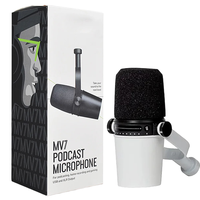 Microphone dynamique USB cardioïde professionnel MV7 pour podcast, filaire, avec suppression du bruit, pour enregistrement en studio, garantie de 3 mois