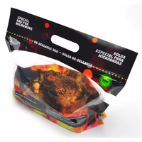 Nouveau sac en papier découpé à l'emporte-pièce pour poulet rôti chaud à emporter avec fenêtre