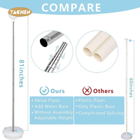 Support de colonne de ballons réglable Yachen pour décoration de fête de mariage, de 1,5 à 6,75 pieds, support de fond en métal, kit de support de ballons