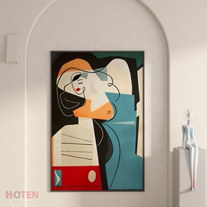 Top bán hàng trang trí nội thất hand-Painted trừu tượng người phụ nữ hình sơn dầu trên vải mặt tác phẩm nghệ thuật - Product Image 5