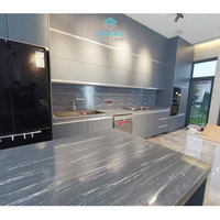 Matériaux de construction, panneau de pierre artificielle de 12 mm, marbre blanc, grande dalle, surface solide en acrylique pur modifiée pour les comptoirs