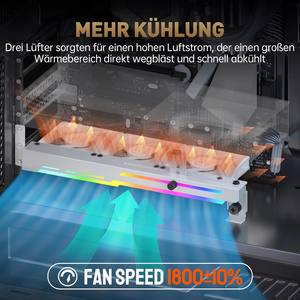 Ventilateur de refroidissement pour carte graphique PC Asiahorse en stock, haute qualité, ARGB 3 broches, roulement à fluide, 80x80x25mm, radiateur - Product Image 5