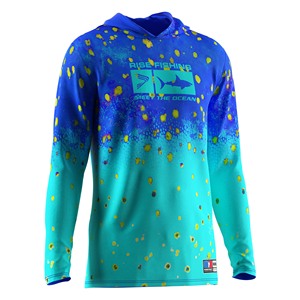 High-Vis Men's UV <b>Sunscreen</b> Shirt Long Sleeve Flexible Lightweight Relaxed Cut for Early Morning Fishing - Product Image 5