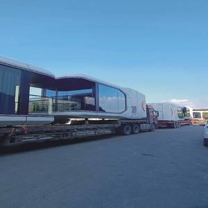 Kapsül otel mobilya modüler prefabrik ev ev Villa 20 40ft kapsül yaşam konteyneri açık uyku dayanıklı uzay kapsülü - Product Image 4