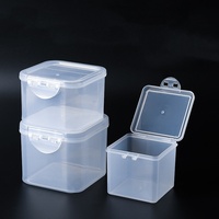 Boîte de rangement transparente en plastique PP pour ligne de pêche, boîte de rangement multifonctionnelle, boîte carrée