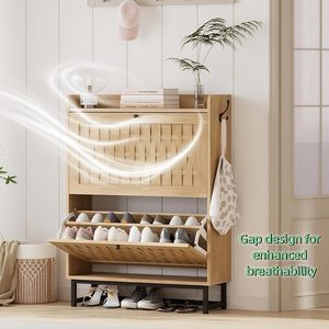 Armoire à chaussures ultra mince Spot Goods Armoire de rangement de <span class=keywords><strong>garage</strong></span> avec logo personnalisé Armoire à chaussures murale sans minimum - Product Image 3