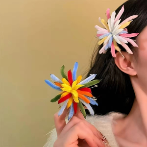 Pinces à cheveux en forme de bec de canard avec effets lumineux et feux d'artifice pour le Nouvel An 2026 |   Barrettes torsadées scintillantes pour femmes, vente en gros, OEM, logo personnalisé, en vrac - Product Image 4