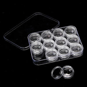 Boîte de rangement transparente en plastique pour bijoux, perles, strass, et accessoires de manucure – Organisateur vide pour salon de beauté - Product Image 6