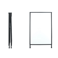2-pack 24X36" Papan Tanda Trotoar Portabel Berbahan Logam Kuat Model A-Frame, Stand Poster Dua Sisi, Papan Sandwich untuk Iklan