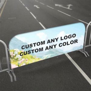Bâches publicitaires en maille polyester OEM imprimées sur mesure pour barricades extérieures, événements de sécurité routière et de construction - Product Image 4