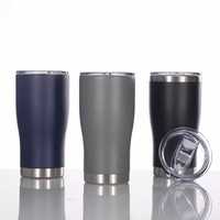 Gobelet isotherme portable en acier inoxydable 304 de 20 oz, forme cintrée, pour voiture/extérieur, bouteille d'eau, tasse à bière