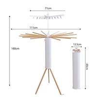 Vente chaude Portable ABS Trépied Pliant Intérieur Blanchisserie Vêtements Étendoir Airer Vêtement Cintre Pliable Debout pour Salle De Bains
