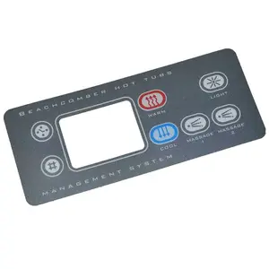 Desain Kustom Film Plastik PVC Fleksibel Label Pelapis Panel Kontrol Cetak