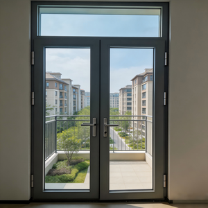 Protection d'angle métallique en aluminium pour porte battante, à connexion par goupille sur rail central, fabriquée par procédé d'injection <span class=keywords><strong>de</strong></span> haute précision, résistante à la déformation et sécurisée - Product Image 1