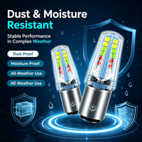 Ampoule LED pour voiture 3030-32SMD, 6000K, blanc, rouge, jaune, transparent, pour feux de freinage, de recul et de stop, 12V