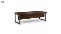 Bureau de direction modulaire ergonomique extensible dans un environnement de bureau minimaliste de style moderne