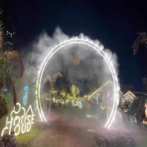 Thương mại trong nhà ngoài trời Vườn cảnh quan Đạo cụ PE kim loại nước Mist Arch cho Giáng sinh trường đám cưới cho Mall công viên trang trí - Product Image 1