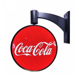 Custom Round Double-side Rotating Projecting <b>Light</b> Box Waterproof Outdoor Advertising Business <b>Sign</b> for Store Outside Decoration - Product Image 2