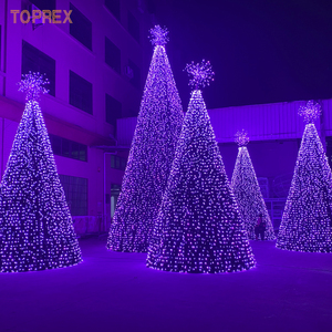 Arbre de Noël géant d'affichage de village lumineux LED RVB dynamique programmable DMX de haute qualité sur mesure pour l'extérieur - Product Image 2