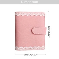 Carnet de notes Yihe M5 avec couverture en dentelle style Ins, en PU argenté marine, fermeture magnétique, porte-cartes à feuilles mobiles